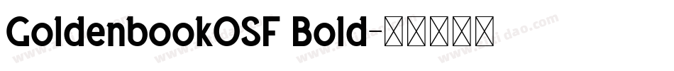 GoldenbookOSF Bold字体转换